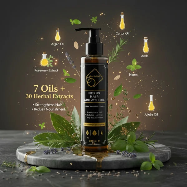 Nexus Hair Growth Oil – 7 Oils + 30 Herbal Extracts | 200ml