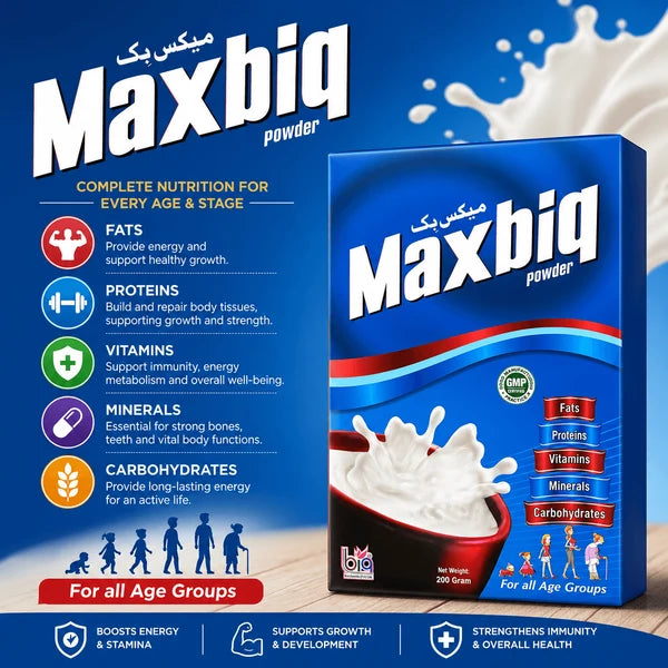 Maxbiq Powder 200 gram– Children growths and health supplement