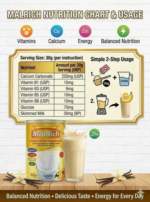 MalRich Balanced Diet Supplement(400gm)