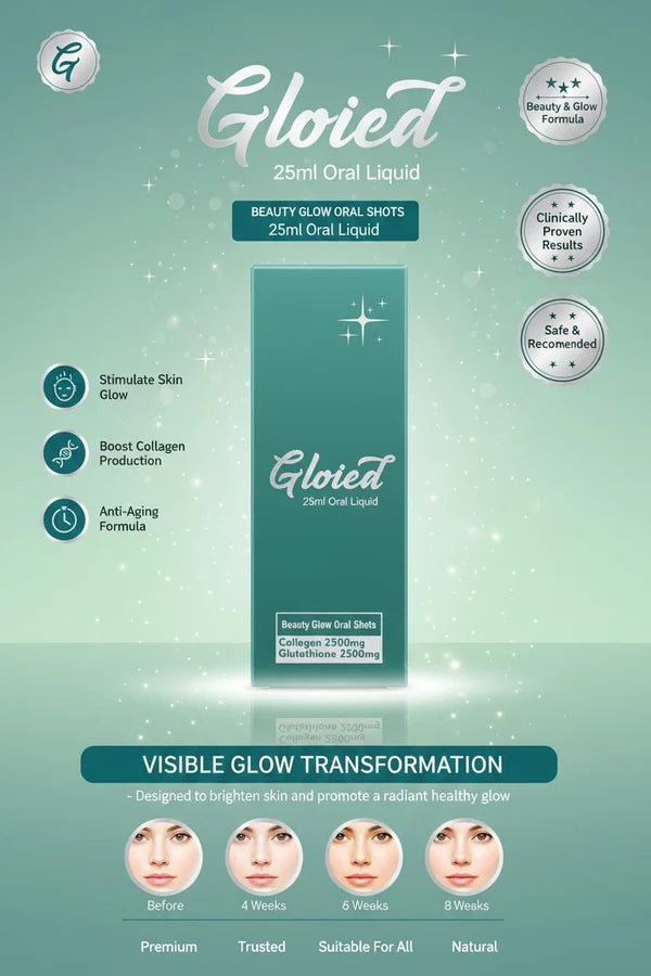 Gloied Beauty Glow Oral Shots – Collagen 2500mg + Glutathione 2500mg | 25ml
