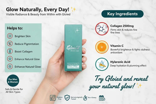 Gloied Beauty Glow Oral Shots – Collagen 2500mg + Glutathione 2500mg | 25ml