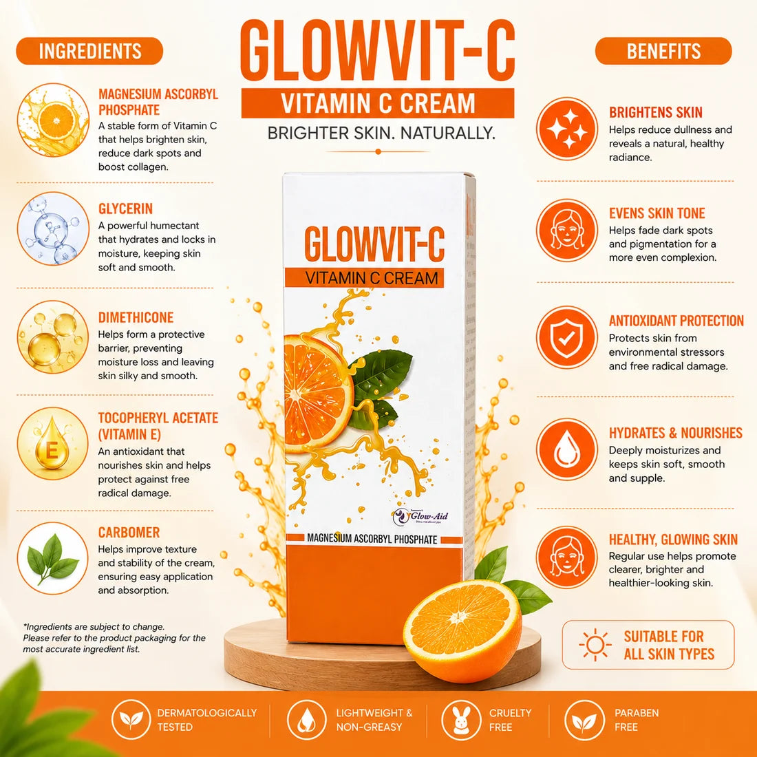 GLOWVIT-C Vitamin C Serum with Ferulic Acid & Vitamin E