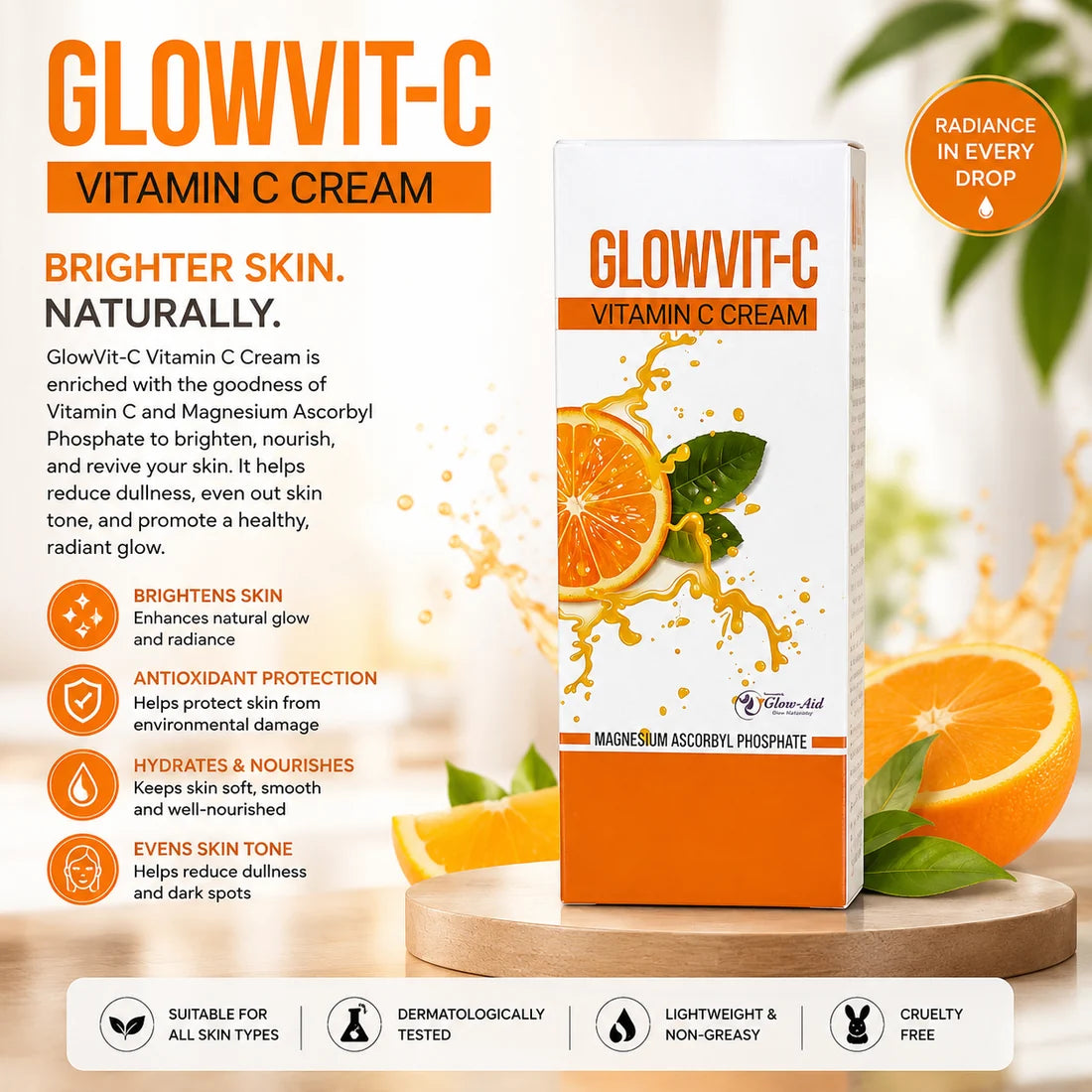 GLOWVIT-C Vitamin C Serum with Ferulic Acid & Vitamin E