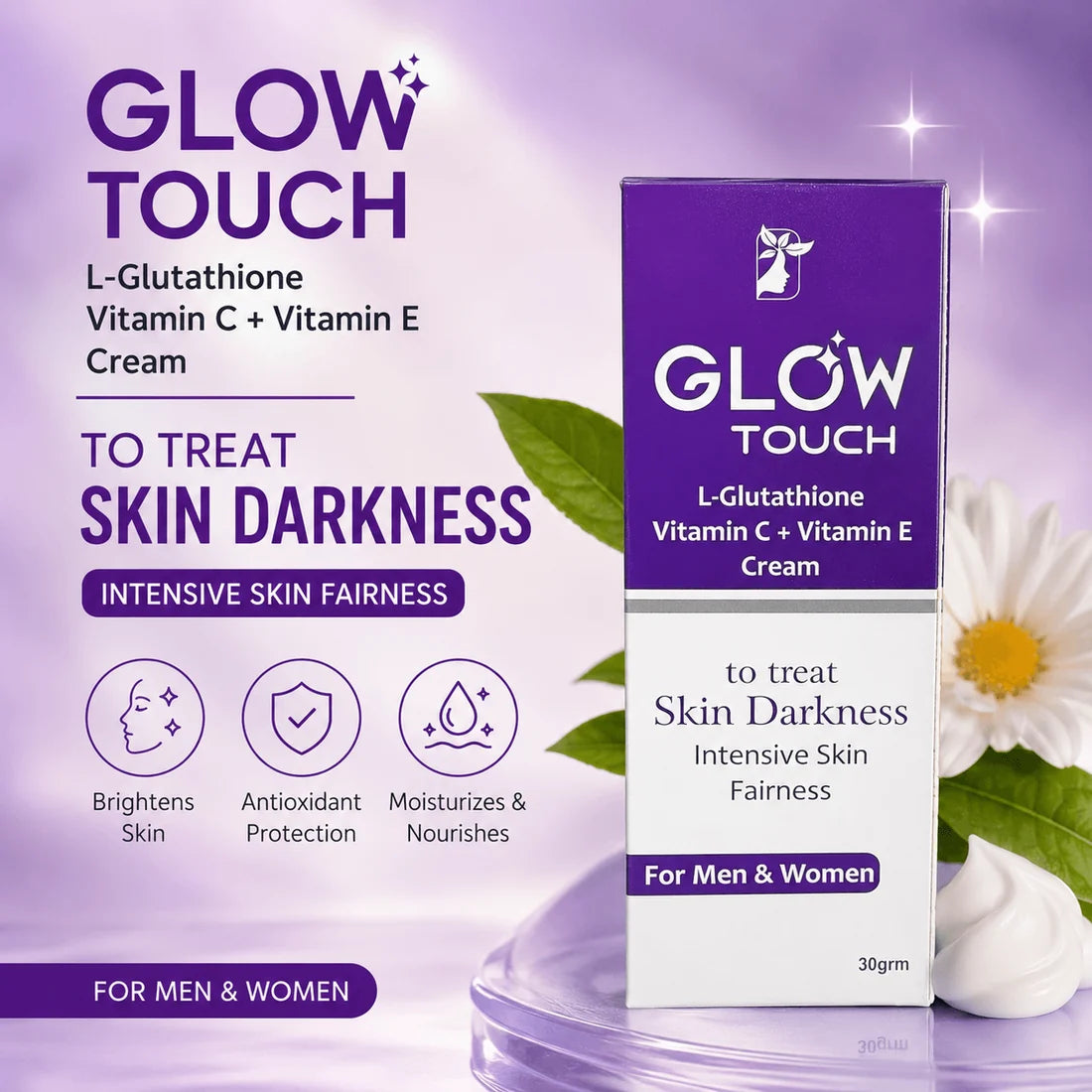 Glow Touch L-Glutathione Vitamin C + Vitamin E Cream